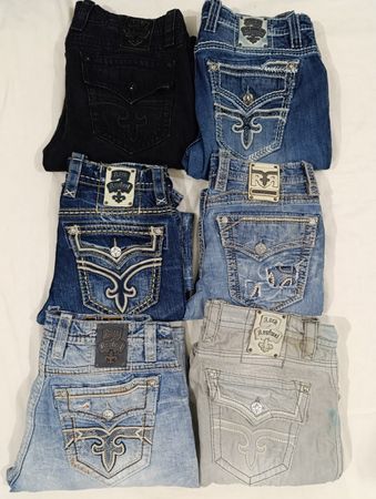 #22 Men Rock Revival Jeans -13