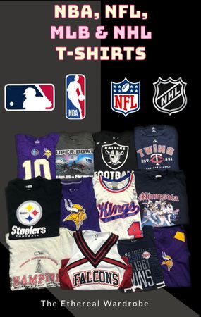 NBA, NFL, MLB and NHL teams and event T-Shirts