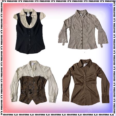 Office Siren: Y2K Officecore Tops (SS-165)