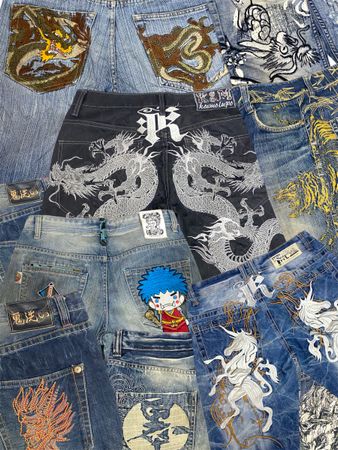 Japanese Embroidery Jeans 20pcs