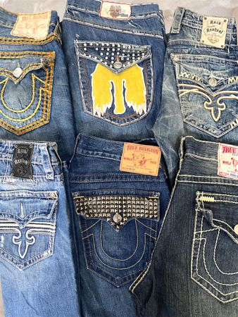 True Religion Rock Revival Laguna Beach Mix Jeans 13 PCS