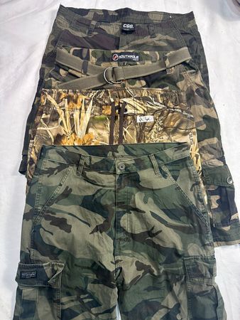 Shorts en jean camouflage pour hommes