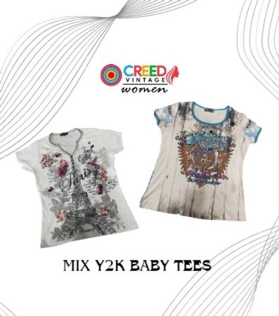 CR1617 All American Y2K Baby Tees  - 20 Pcs