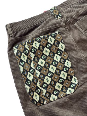 Upcycled SS24 Y2K corduroy piping jorts