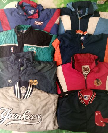 STARTER NHL NFL JACKETS 10 PCS