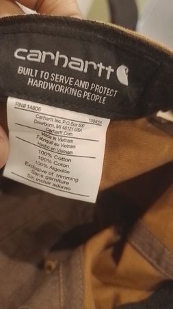 Carhartt Brown workwear cap rn#14806