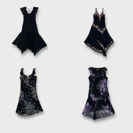 Noir intemporel : Robes noires chic Y2K (GRV-5-119)