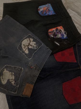 Y2K hip hop baggy denims