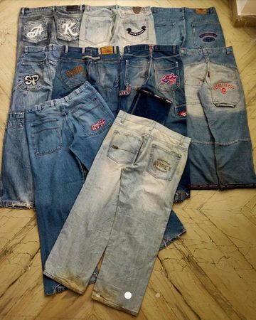 Jeans baggy de hip hop Y2k