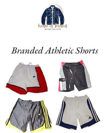 Branded athletic shorts