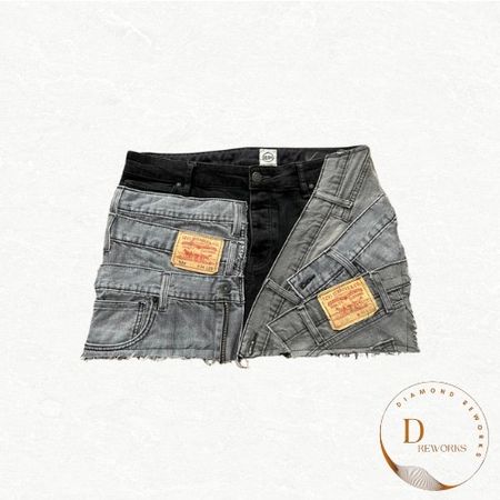 Upcycled Levi's Mini Skirt