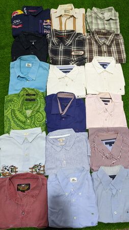Ralph Lauren Polo, lacoste, Tommy, carhatt mix brand shirt 62 pieces