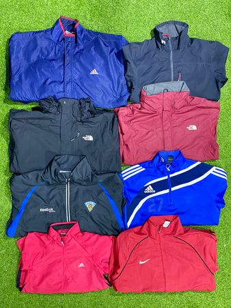 Branded Track/Windbreaker Jackets - 10 pcs Including The North Face Nike Adidas and others