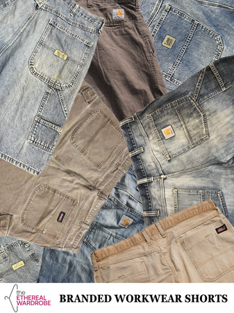 Branded Workwear Carpenter Shorts including Carhartt Dickies Wrangler and other top brands
