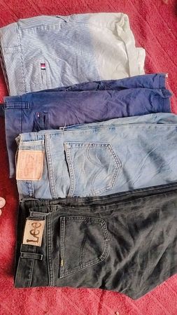 Cotton and jeans shorts
