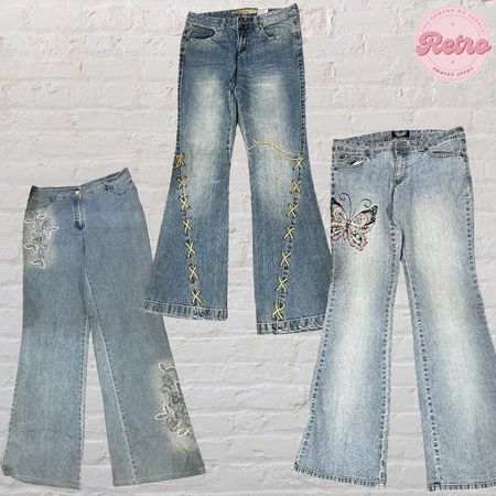 Y2K fashion flared Jeans
