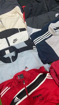 Branded Track/windbreaker jackets -10 pcs including  Nike adidas Helly Hensen