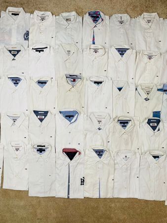 #VV312 Tommy Hilfiger Chemises blanches 40 pièces
