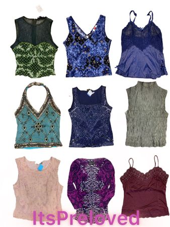 Grab it in $9; y2k Beaded, Tops, Dresses and Skirts(RX-740)