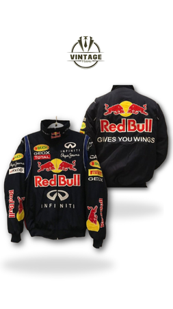 Rework Style Redbull Racing F1 Jackets - 15 Pcs -Jet Black