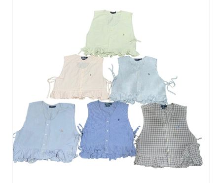 Rework women cropped made from authentic shirts