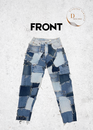 DR16 Reworked / Upcycled Levi's Denim Patchwork Jeans SS24