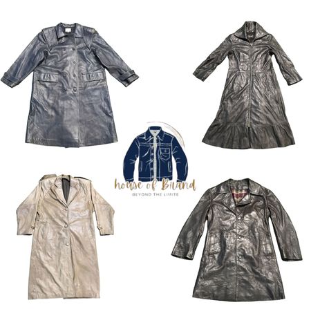 Manteaux trench en cuir style des années 90 et Y2K sans aucune idée