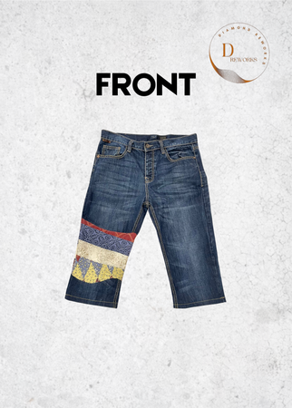 Shorts de Denim Matelassado Refeito DR30 SS24