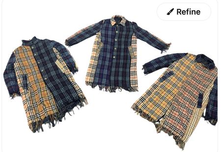 rework style trench coat made from scarf 20 pcs