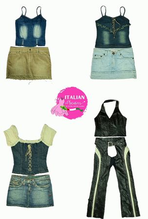 Y2K Biker girl Denim x Leather Mix