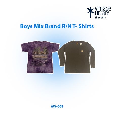 T-shirts à col rond mixte pour garçons