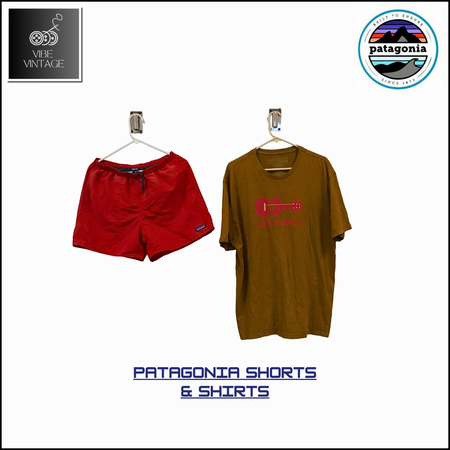 PATAGONIA SHORTS & SHIRTS - 14 PCS