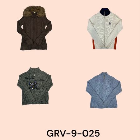 Revival y2k pull à fermeture éclair unique en son genre - style rétro (GRV-9-025)