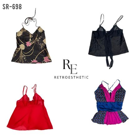 Y2K Silk Cami Tops (SR- 698)