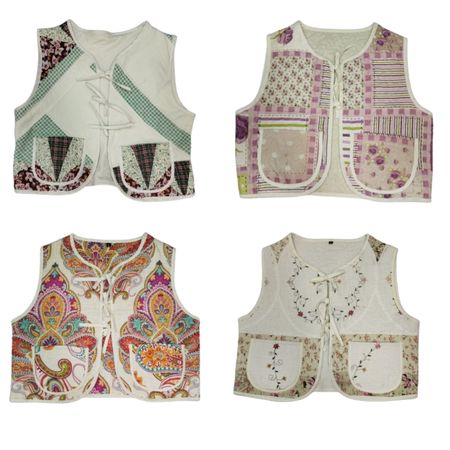 AW25 Reworked Tie Front Quilt Gilet