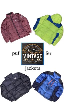 mix brand puffer jackets