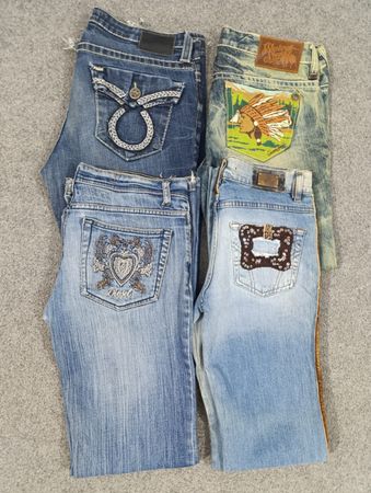 #245 Jean flare pour femmes -18