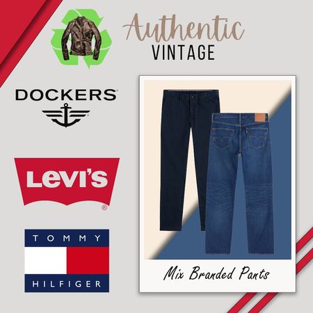 Pantalons de marques mixtes Levi's/Dockers/Tommy Hilfiger 15 pièces