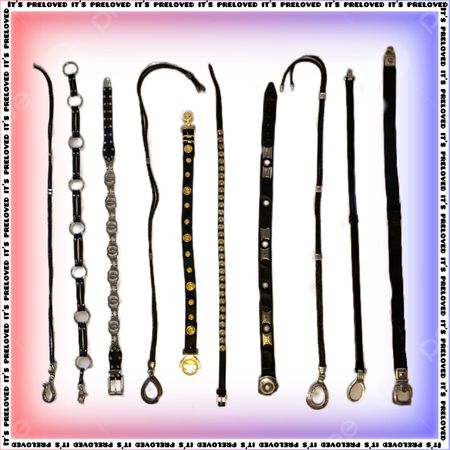 Ceinture en cuir et métal Y2K Punk (SS-675)