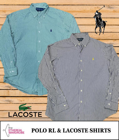 Chemises Oxford Polo Ralph Lauren 7pcs et 1pc Lacoste
