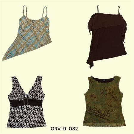 Blouse Brune Y2K – Chic Rétro Sans Effort (9-082)