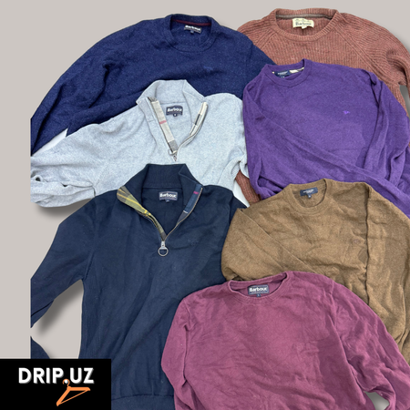 Burberry & Barbour Sweater Bundle, Quarter Zip, Cable Knit