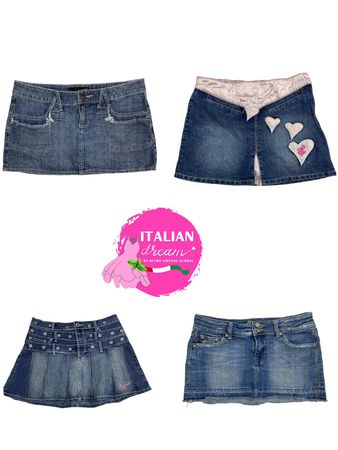 Y2K Perfect Streetwear Mini  Denim Skirt