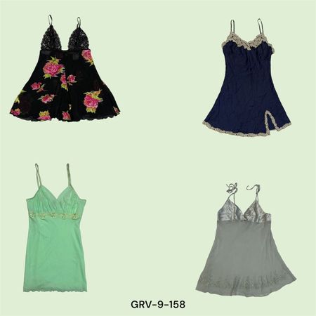 Y2K Sleeping Dress – Sleep in Style with a Retro Twist(9-158)