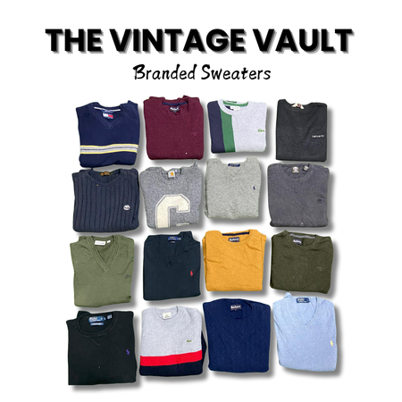 Branded sweaters 100 pcs including Polo Barbour lacoste nike carhartt boss and others