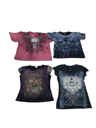 Unisex affliction style T-shirts Grade C - 30 pcs - 27/9/24