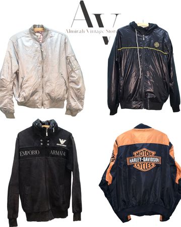 Jackets de marque Harley, Stone Island, Gucci et plus.