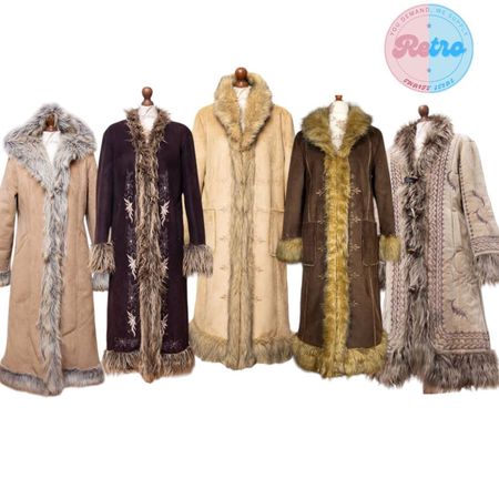 Manteaux afghans vintage 10 pièces