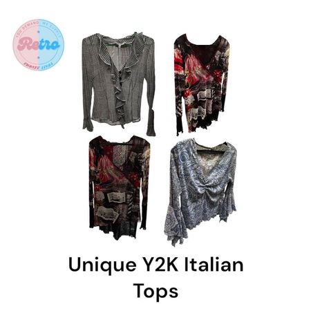Tops italiens Y2K uniques 25 pièces