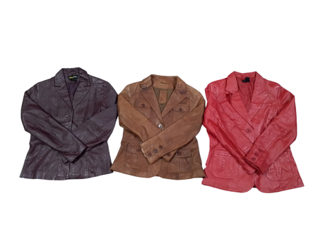 Veste Blazer en Cuir Couleur Années 90 Mix - 10 pcs - 01/10/24
